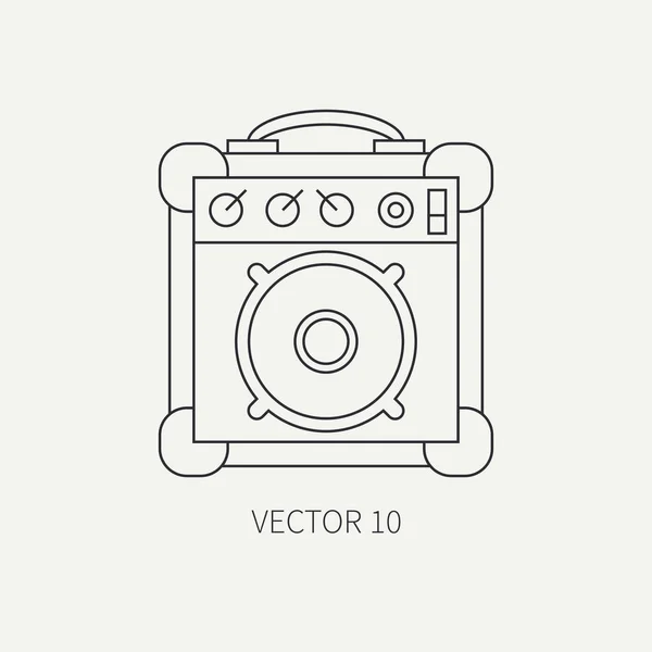 Line flache Vektor-Ikone Musikanlage - Gitarrenverstärker. Punkrock-Stil. Illustrationstextur für Ihr Design, Tapete. — Stockvektor