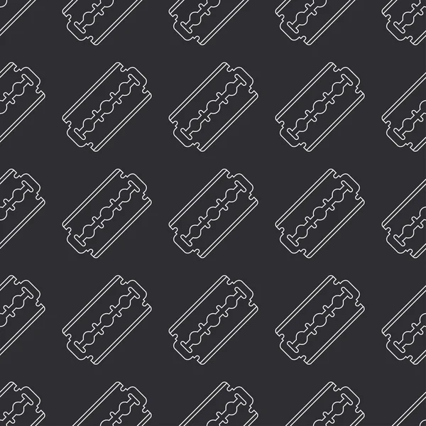 Tıraş Aksesuar - jilet, blade ile soyut geometrik seamless modeli. Duvar kağıdı. Kağıt ambalaj. Karalama defteri. Çizgi vektör çizim. Arka plan. Tasarım ve duvar kağıdı grafik doku.