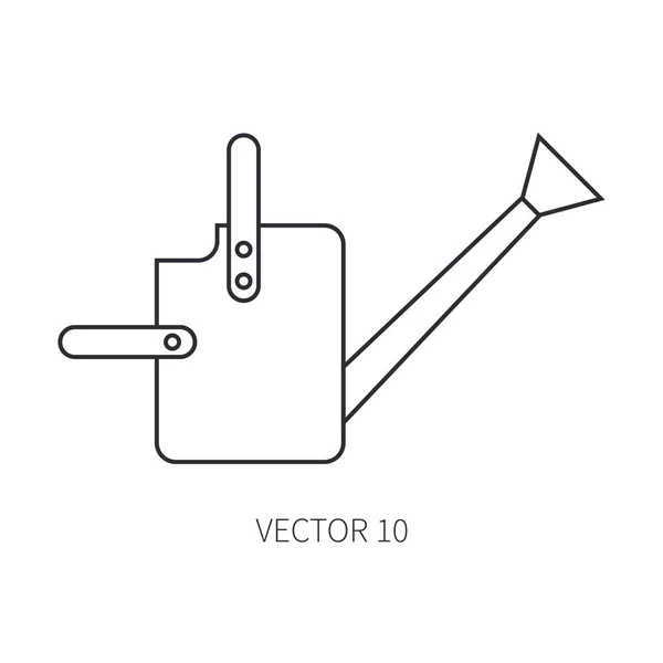 Plochý vektorové ikony zahradní nástroj čára - zahradní zavlažování. Kreslený styl. Vektorové ilustrace a prvek pro návrh a tapety. — Stockový vektor