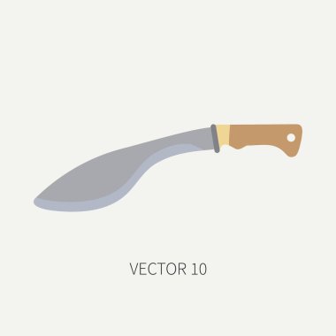 Hattı döşeme renk vektör av ve kamp simgesi pala. Avcı donanımları, donatma. Retro karikatür tarzı. Yaban hayatı seyahat. Kamuflaj. Orman. Çizim ve tasarım ve duvar kağıdı eleman.