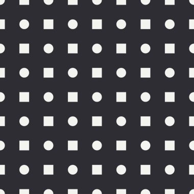 Soyut moda düz sorunsuz vektör desen geometrik figürler daire, Küre, kare ile. Kaydırma hippi. Çizgi film retro tarzı arka plan. Çizim ve tasarım ve duvar kağıdı eleman.