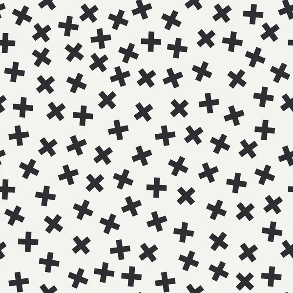 Soyut moda düz sorunsuz vektör desen ile tekrar çapraz, artı. Kağıt ambalaj. Funky en az retro tarzı arka plan. Popüler sanat Tekstil. Çizim ve tasarım ve duvar kağıdı eleman.