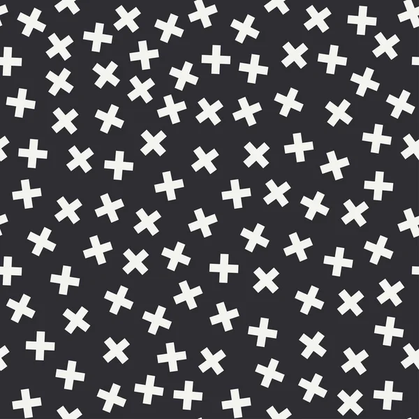 Soyut moda düz sorunsuz vektör desen ile tekrar çapraz, artı. Kağıt ambalaj. Funky en az retro tarzı arka plan. Popüler sanat Tekstil. Çizim ve tasarım ve duvar kağıdı eleman.