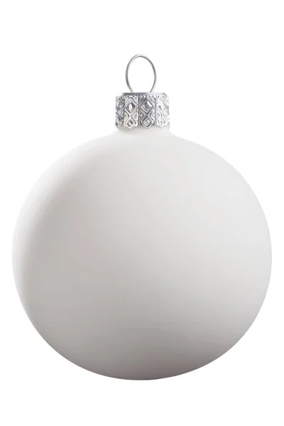 White Christmas ball for a tree — Stock Photo, Image