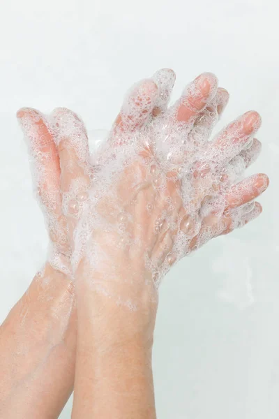 Manos Jabón Limpieza Higiene —  Fotos de Stock