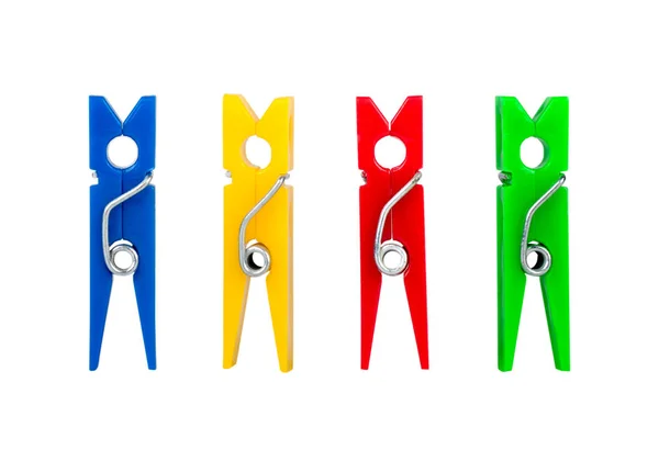 Four color clips — Stock Photo, Image
