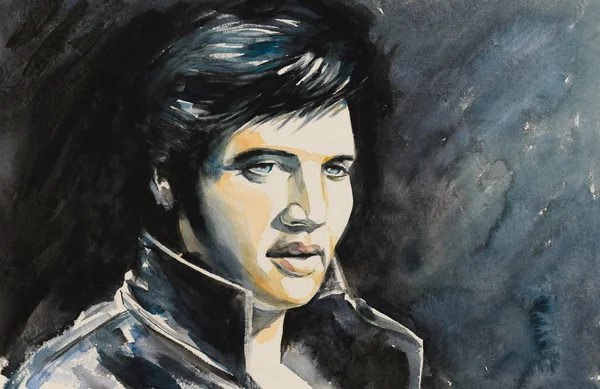 Elvis Presley painting — Stock Image Elvis Presley painting Royalty Free Stock Photos