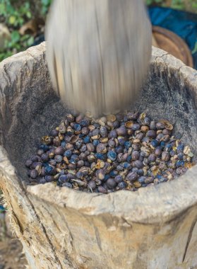 Kavrulmuş kahve çekirdeği.