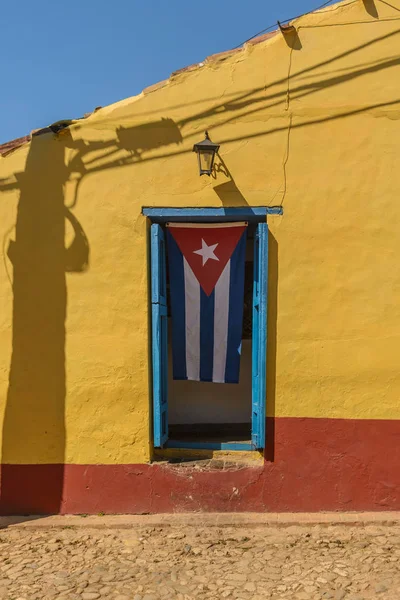 Küba bayrağı, Trinidad, Küba. — Stok fotoğraf