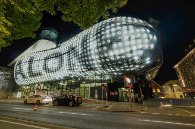 Graz architecture at night clipart
