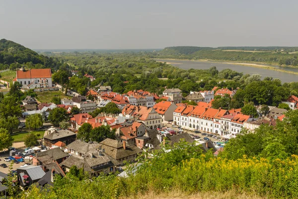 Panorama Der Stadt Kazimierz Dolny Über Den Weichsel Fluss — Stockfoto