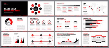 Kırmızı baskı tasarım templa