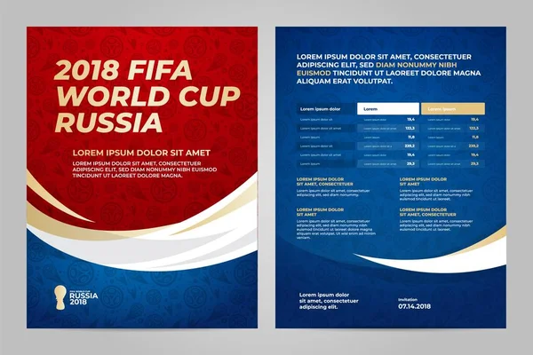 Rusya 2018 Kupası. Şablon