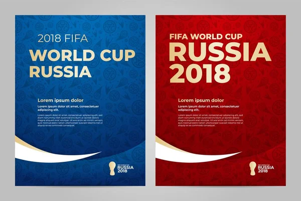 Copa Rusia 2018. Plantilla — Archivo Imágenes Vectoriales