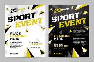 Spor vektör düzeni tasarım şablonu