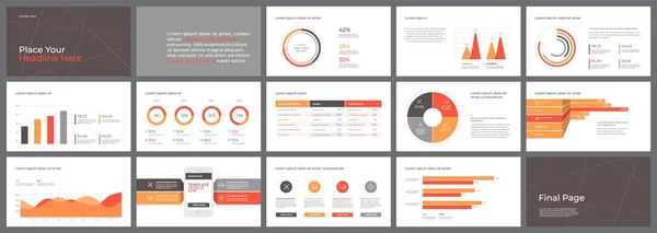 Design der Präsentationsvorlage mit Infografik — Stockvektor