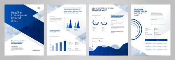 Prezentace šablony design s infografika — Stockový vektor