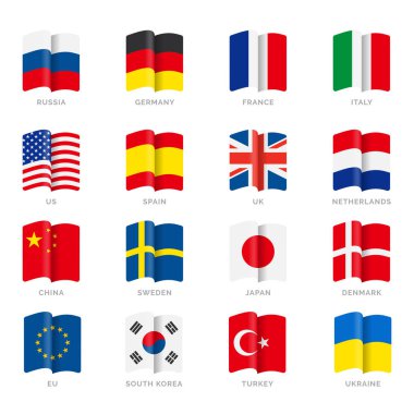 Bayraklar vektör. EPS 10.