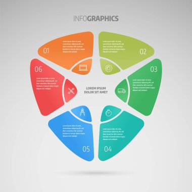 Bilgi grafikleri tasarım vektörü. Adımları veya süreçleri olan iş kavramı.
