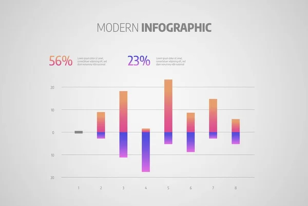 Wektor projektowania infografiki. Nowoczesna koncepcja biznesowa z wykresem. — Wektor stockowy