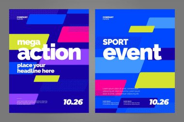 Spor etkinliği için poster şablonu tasarımı