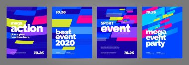 Spor etkinliği için poster şablonu tasarımı