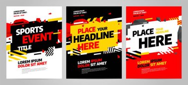 Spor etkinliği, turnuva veya yarışma için tasarım şablonu.