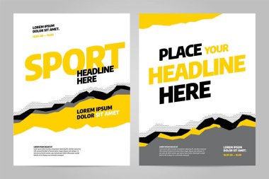 Spor etkinliği için poster şablonu tasarımı