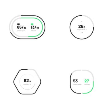 Gösterge şablonu koleksiyonuyla ayarla. Kontrol paneli UI ve UX Kit.
