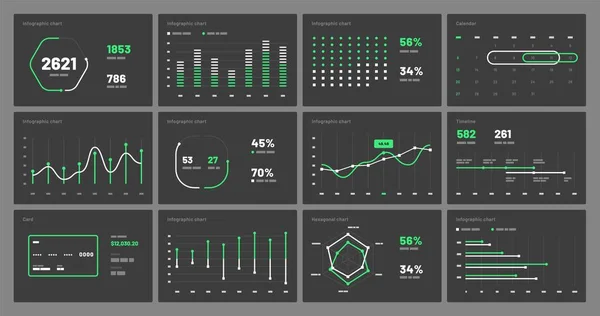 Modèles de présentation colorés éléments. Infographie vectorielle. Eps 10. — Image vectorielle