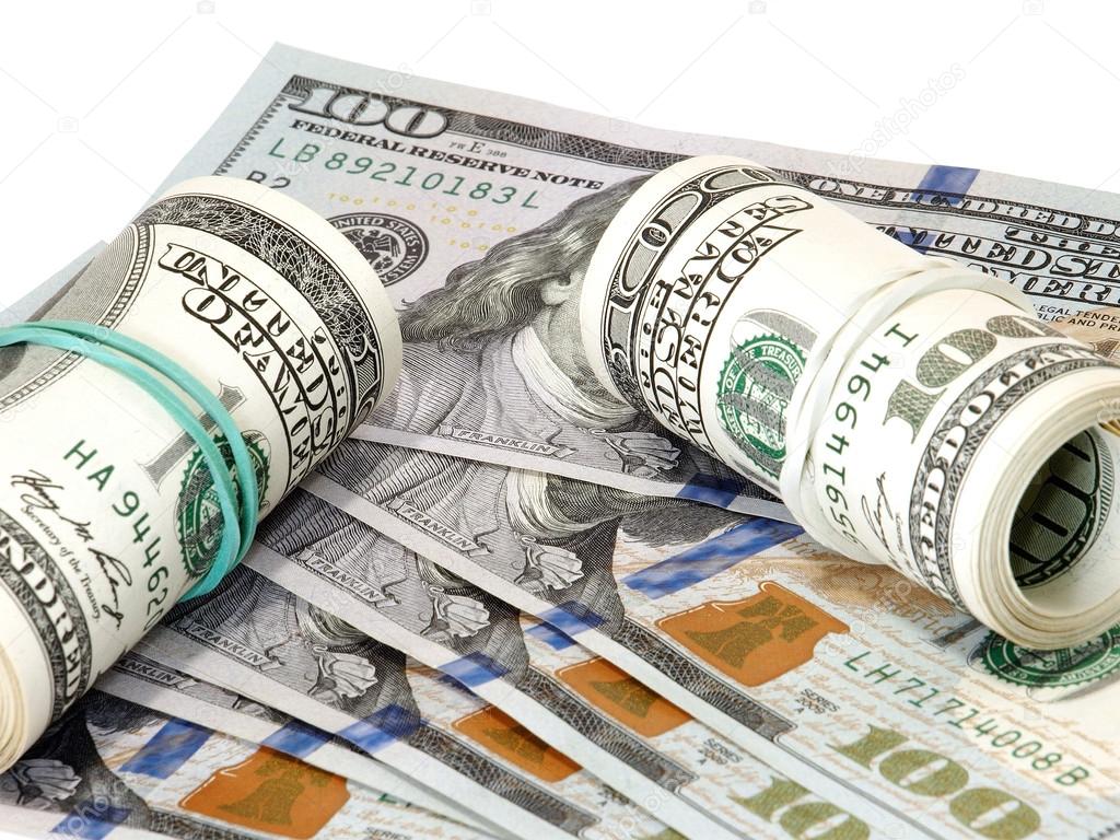 Dollars, background, 100 dollars bank notes