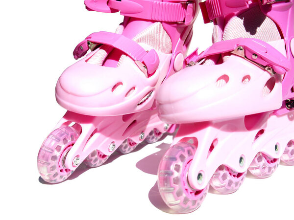 Pink roller skates