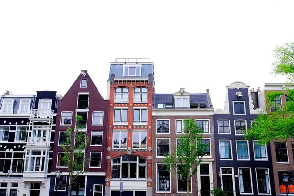 Fassaden holländischer Gebäude in amsterdam holland — Stockfoto