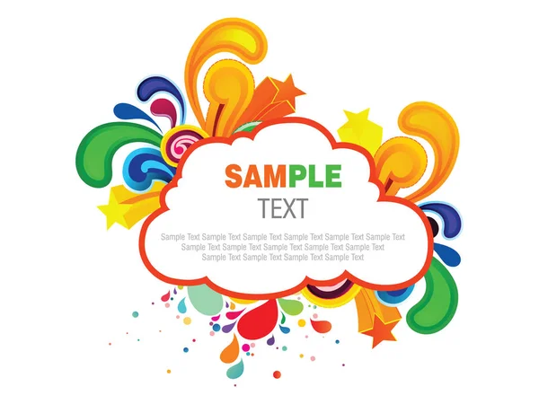 Abstract colorful cloud artistic explode vector illustration — Stock Vector