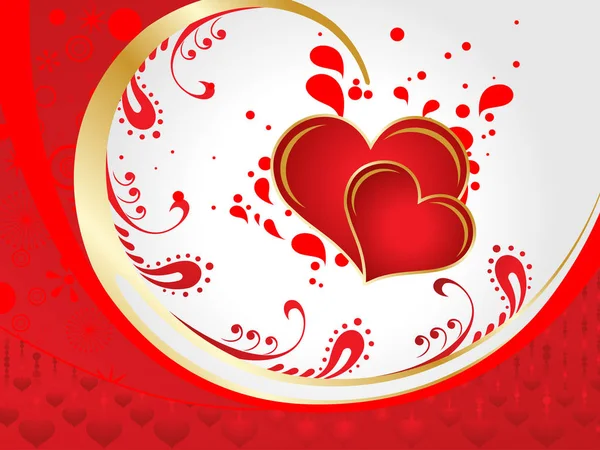 Abstrait artistique détaillé valentine coeur vecteur illustration — Image vectorielle