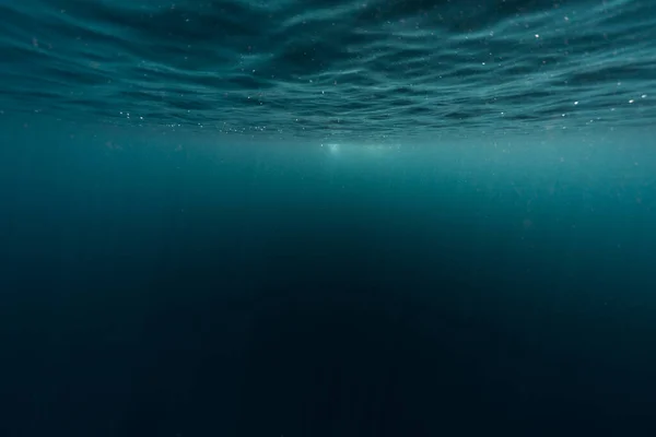 Underwater shot of sea surface with waves