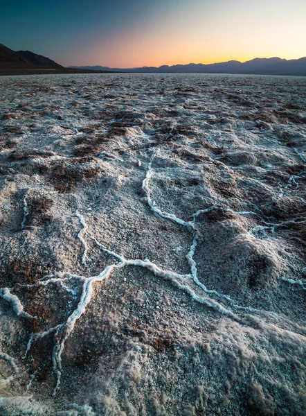 Ground Covered Salt Death Valley National Park Usa — Stock Photo, Image