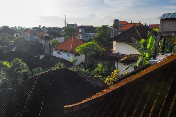Dak Van Gebouwen Stad Ubud Bali — Stockfoto