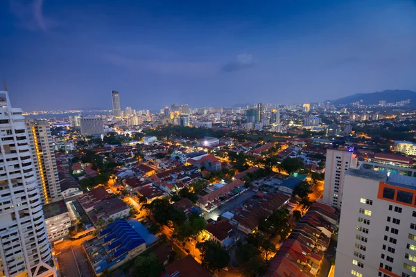 Blick Von Oben Auf Die Stadt Penang Malaysia — Stockfoto