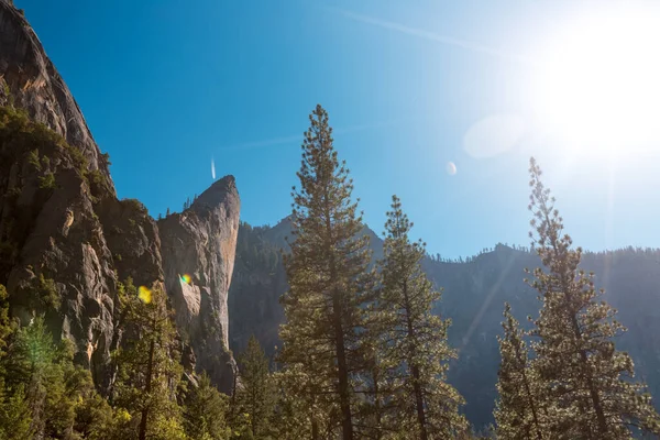 Yosemite Ulusal Parkı Abd Nin Ağaçları Uçurumları — Stok fotoğraf