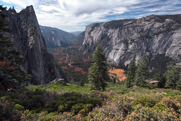 Pohled Údolí Yosemitského Národního Parku Usa — Stock fotografie