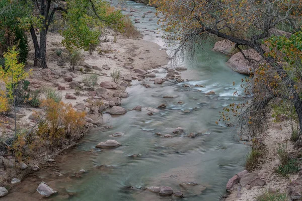 Pequeno Rio Ele Parque Nacional Zion Eua — Fotografia de Stock