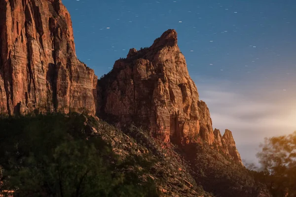 Felsen Des Zion Nationalparks Bei Sonnenaufgang Usa — Stockfoto