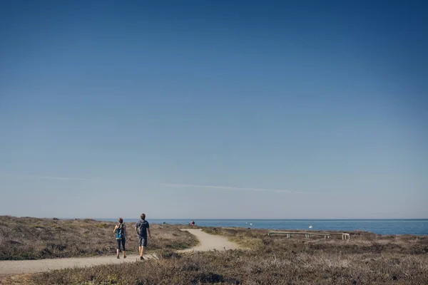 Caminata Por Camino Que Mar Día Soleado —  Fotos de Stock