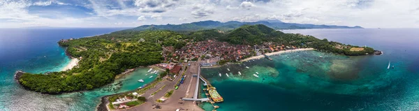 인도네시아 발리의 바이읍에 초호와 항구의 파노라마 — 스톡 사진