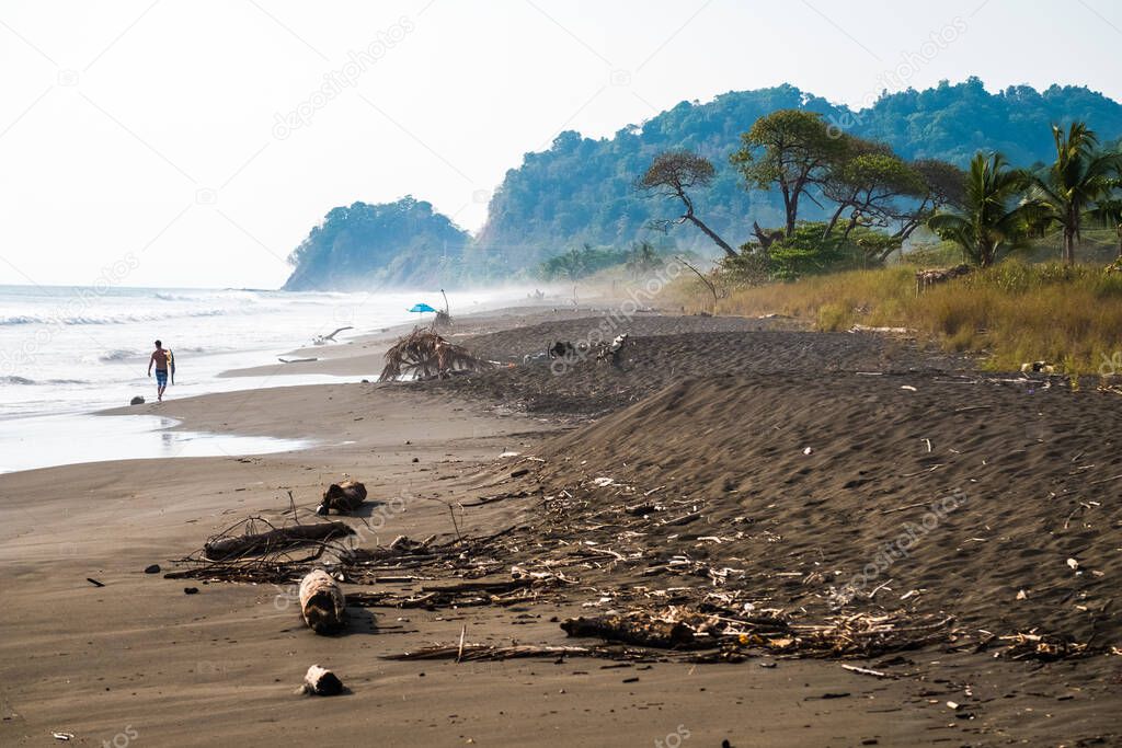 Tropical beach of Playa Hermosa near the town of Jaco, Costa Rica