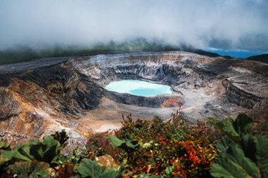 Main active crater of the volcano of Poas. Costa Rica of Poas. Costa Rica clipart