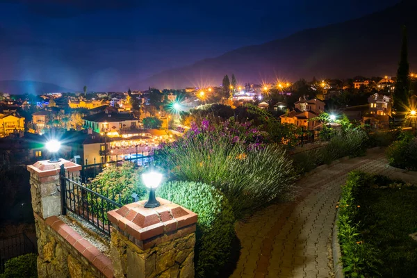 Nachtzicht Stad Oludeniz Fethiye Turkije — Stockfoto