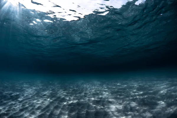 Undervattensbild Havet Med Sandbotten — Stockfoto