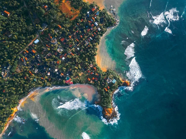 Légi Felvétel Weligama Városának Köpenyéről Srí Lanka — Stock Fotó